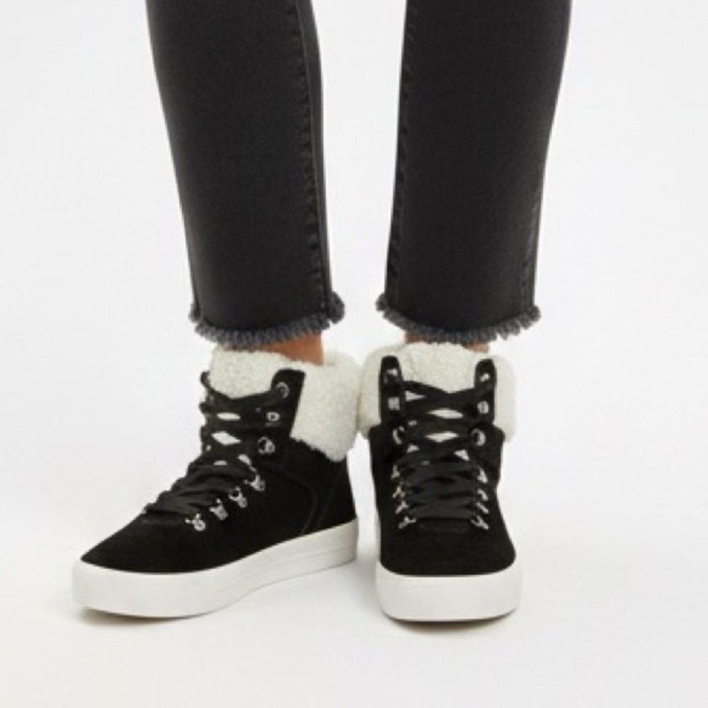 Marc Fisher faux fur ankle boots